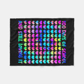 100 Days Of School And Still Love It Tie Dye 100th Fleecedecke (Vorderseite (Horizontal))