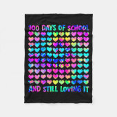 100 Days Of School And Still Love It Tie Dye 100th Fleecedecke (Vorderseite)