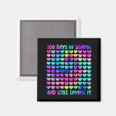100 Days Of School And Still Love It Tie Dye 100th Magnet (Vorderseite/Rückseite)