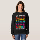 100 Days of school and still loving it Hearts Cute Sweatshirt (Vorne ganz)