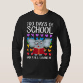 100 Days Of School And Still Loving It Reading Ele T-Shirt (Vorderseite)