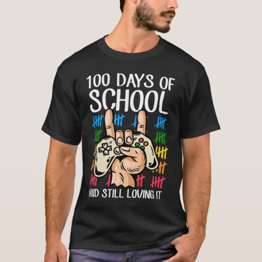 100 Days Of School And Still Loving It Tallies Vid T-Shirt (Vorderseite)