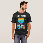100 Days Of School And Still Poppin 100th Day Hear T-Shirt (Vorne ganz)