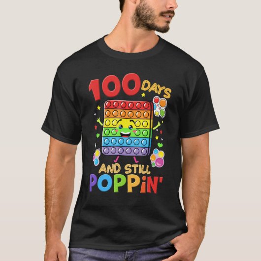 100 Days Of School And Still Poppin 100th Day Kids T-Shirt (Vorderseite)