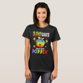 100 Days Of School And Still Poppin 100th Day Kids T-Shirt (Vorne ganz)