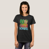 100 Days Of School Apple Pencil  Student Teacher T-Shirt (Vorne ganz)