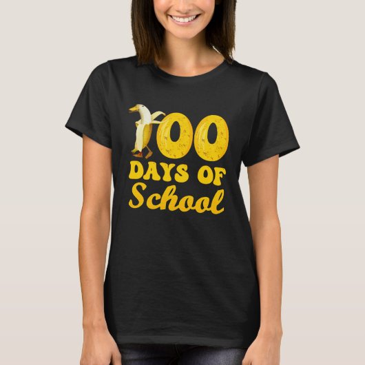 100 Days Of School Banana 100 Days Of School T-Shirt (Vorderseite)