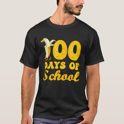 100 Days Of School Banana 100 Days Of School T-Shirt (Vorderseite)