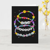 100 Days of School Beaded Necklace Cute Colorful Karte (Gelbe Blume)
