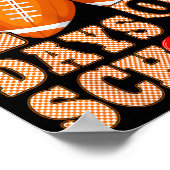 100 Days Of School Boys 100th Day Of School Footba Poster (Ecke)