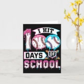 100 Days Of School Boys Baseball Drip 100th Day Ki Karte (Gelbe Blume)
