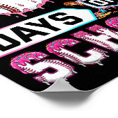 100 Days Of School Boys Baseball Drip 100th Day Ki Poster (Ecke)