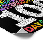 100 Days Of School Boys Girls Kids Math Teacher Ki Poster (Ecke)