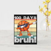 100 Days Of School Bruh Funny Kids Boys Dabbing Ba Karte (Gelbe Blume)