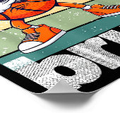 100 Days Of School Bruh Funny Kids Boys Dabbing Ba Poster (Ecke)