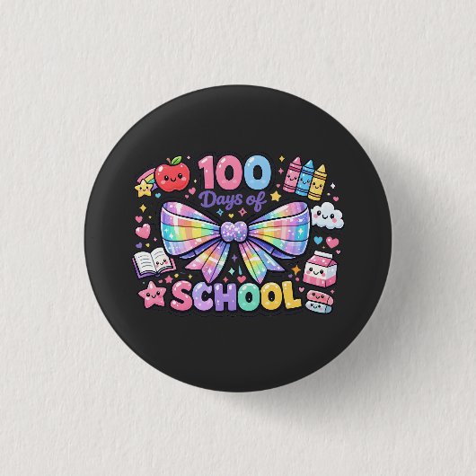 100 Days Of School  Button (Vorderseite)