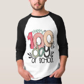 100 Days of School Celebration Basic Sleeve Raglan T-Shirt (Vorderseite)