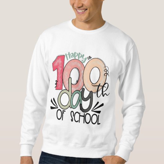 100 Days of School Celebration Basic Sweatshirt (Vorderseite)