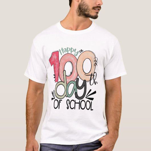 100 Days of School Celebration Basic T-Shirt (Vorderseite)