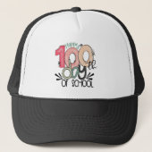 100 days of school celebration gift hat truckerkappe (Vorderseite)