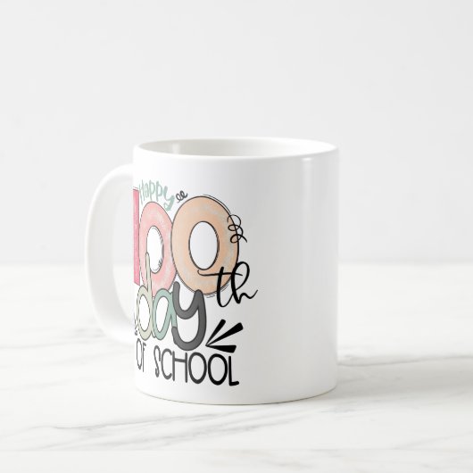 100 days of school celebration gift kaffeetasse (Vorderseite Links)