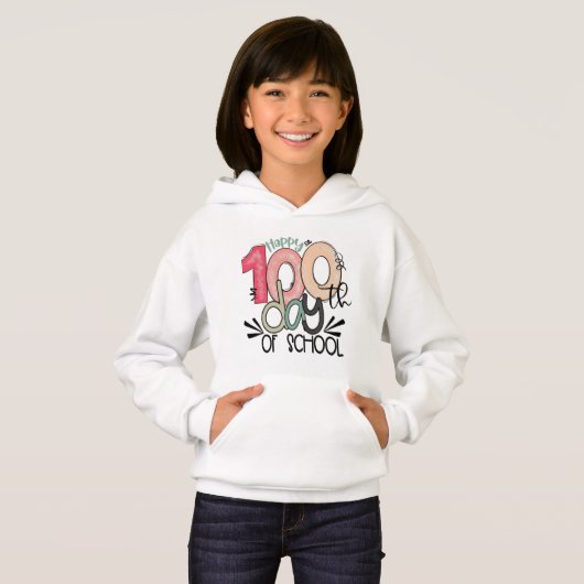 100 Days of School Celebration Kid Basic Hoodie (Vorne ganz)