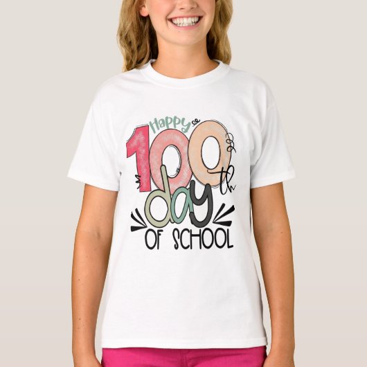 100 Days of School Celebration Kid Basic T-Shirt (Vorderseite)