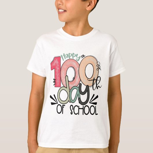100 Days of School Celebration Kid Basic T-Shirt (Vorderseite)