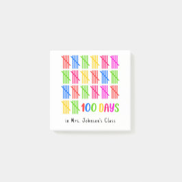 100 Days of School Colorful Tally Mark Post-it Klebezettel