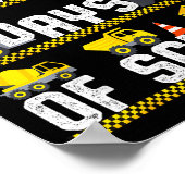 100 Days Of School Construction Truck 100th Day Bo Poster (Ecke)