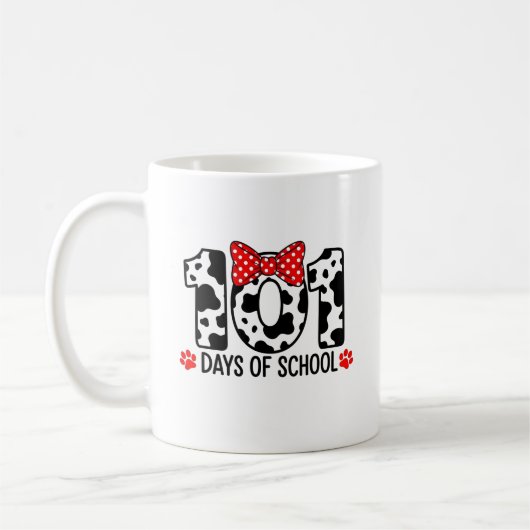 100 Days of School Dalmatian Dog Boy Kid 100th Day Kaffeetasse (Links)