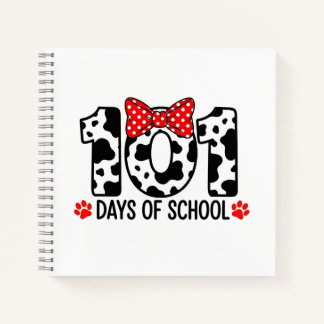 100 Days of School Dalmatian Dog Boy Kid 100th Day Notizblock
