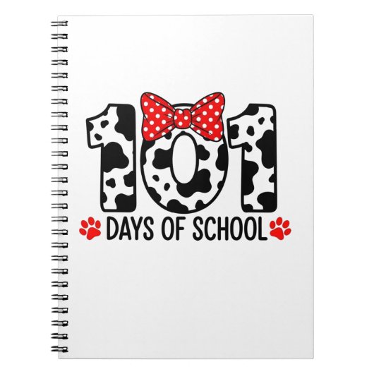 100 Days of School Dalmatian Dog Boy Kid 100th Day Notizblock (Vorderseite)