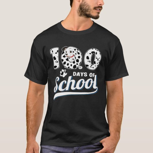 100 Days Of School Dalmatian Dog Boys Girls 100 Da T-Shirt (Vorderseite)