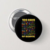 100 Days Of School Dinosaur 100 Days Smarter Button (Vorne & Hinten)