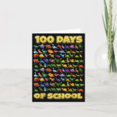 100 Days Of School Dinosaur 100 Days Smarter Karte (Vorderseite)