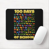 100 Days Of School Dinosaur 100 Days Smarter Mousepad (Mit Mouse)