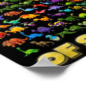 100 Days Of School Dinosaur 100 Days Smarter  Poster (Ecke)