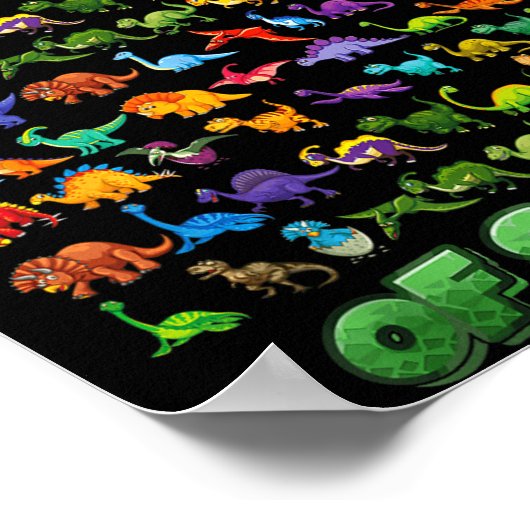 100 Days Of School Dinosaur 100 Days Smarter  Poster (Ecke)