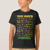 100 Days Of School Dinosaur 100 Days Smarter  T-Shirt (Vorderseite)