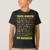 100 Days Of School Dinosaur 100 Days Smarter  T-Shirt (Vorderseite)