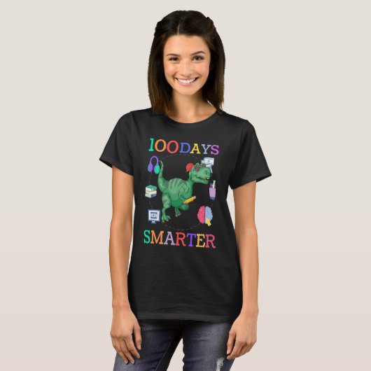 100 days of school dinosaur boys kids 100th day ki T-Shirt (Vorne ganz)