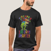 100 Days Of School Dinosaur rex Wearing Mask Smart T-Shirt (Vorderseite)