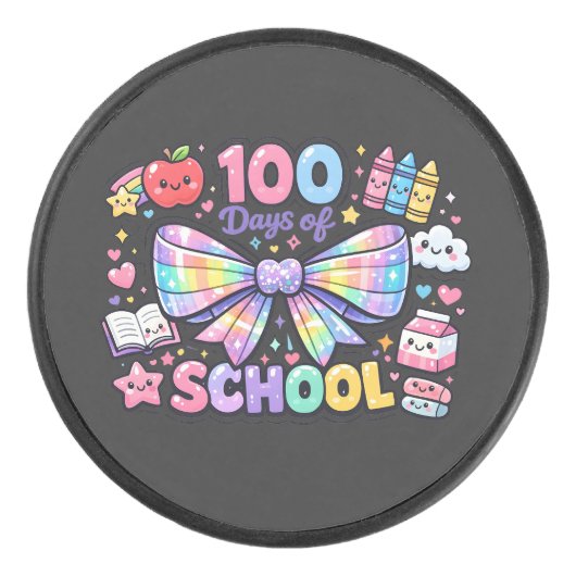 100 Days Of School Eishockey Puck (Vorderseite)