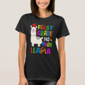 100 Days of School First Grade No Probllama Llama T-Shirt (Vorderseite)