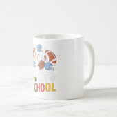 100 Days Of School Football Kaffeetasse (VorderseiteRechts)