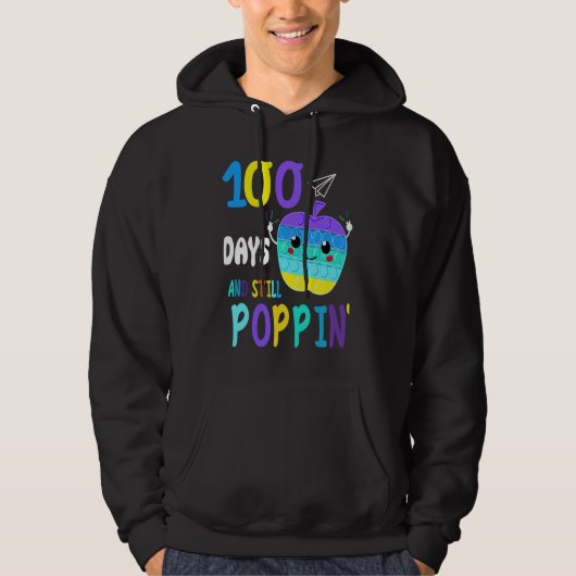 100 Days of School for Fidget Popit Boys Girls Hoodie (Vorderseite)