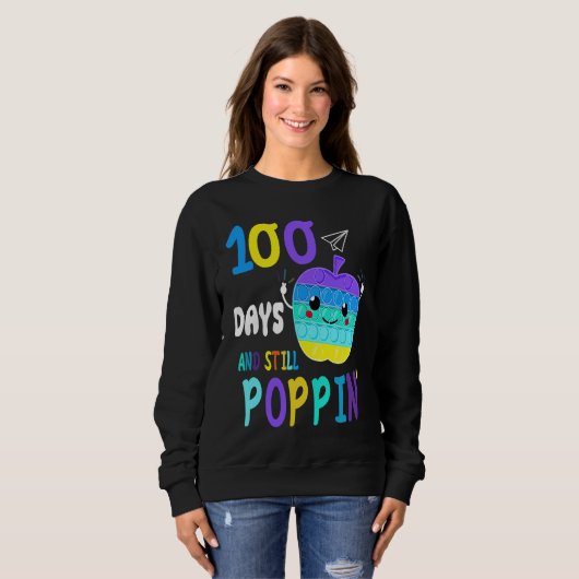 100 Days of School for Fidget Popit Boys Girls Sweatshirt (Vorne ganz)