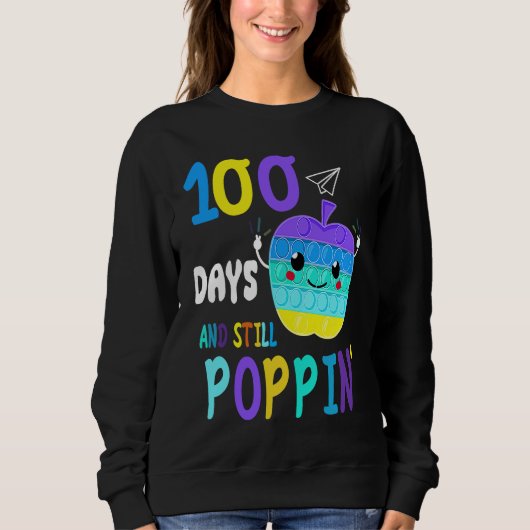 100 Days of School for Fidget Popit Boys Girls Sweatshirt (Vorderseite)