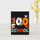 100 Days Of School For Teacher Kids Boys Girls 100 Karte (Gelbe Blume)